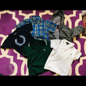 Boys 4t-6t Fred Perry shirts + Ben Sherman coat